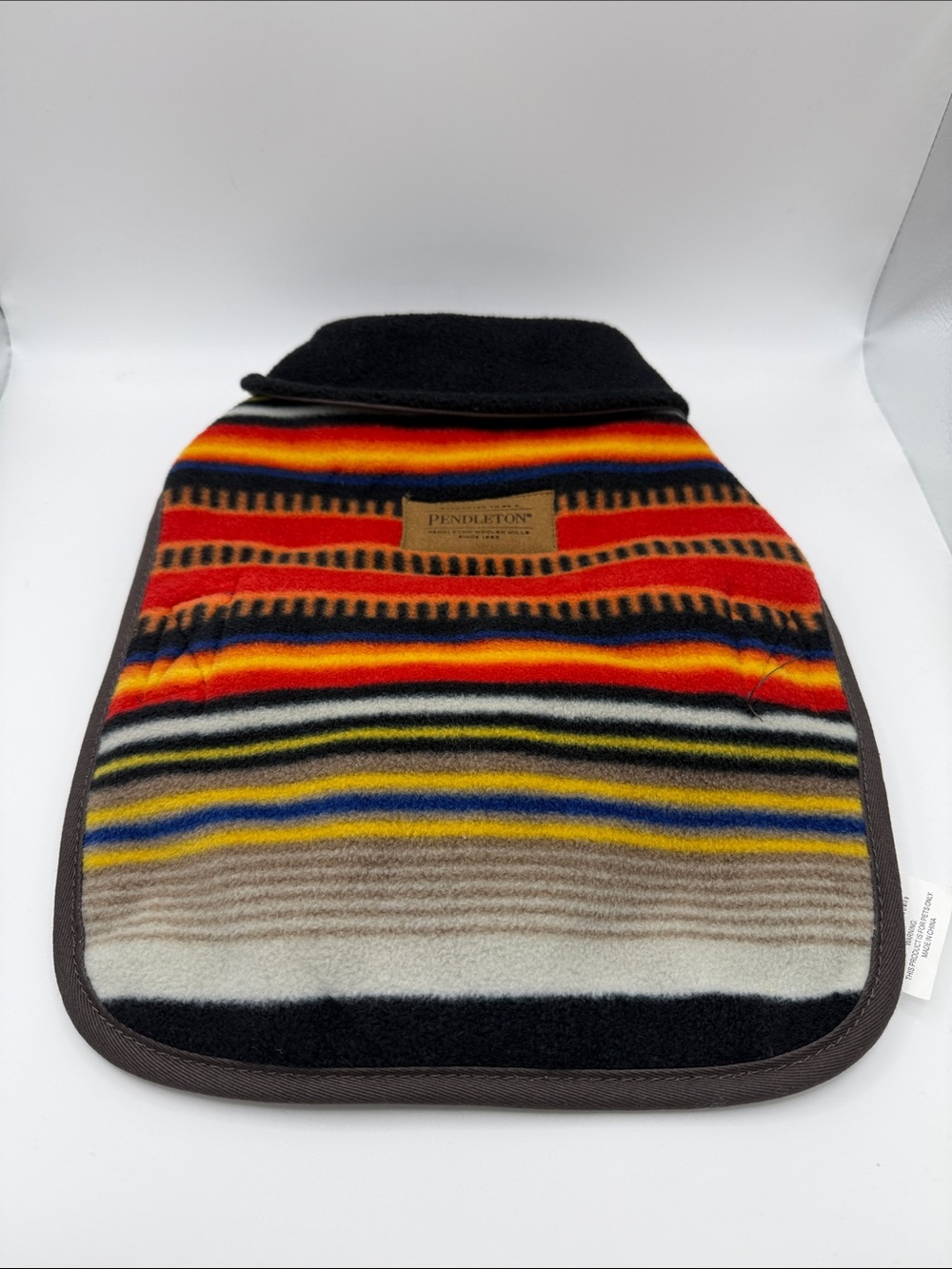 Pendleton Striped Dog Coat - Red, Yellow, Blue, Black